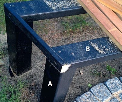 Bænk til bålsted i haven Bænk til bålsted i haven